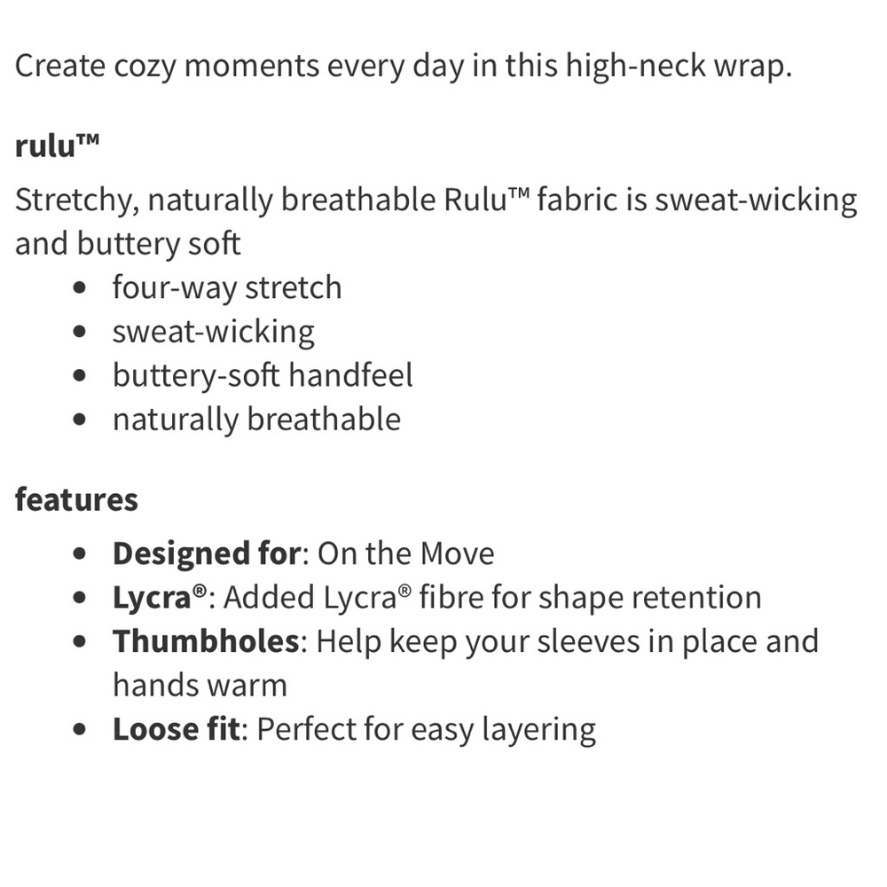 Lululemon Rulu Rally Wrap - Picture 9 of 9